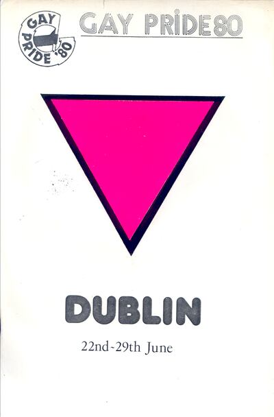 Tonie Walsh: 'After the unveiling, we trotted into town and gave out four-page leaflets. There was a pink triangle on the front'