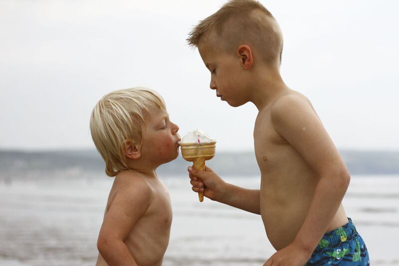 Yummy ice cream on Rossnowlagh beach. Photograph: Marika Czajka