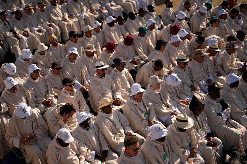 More than one million people attended the early Mass in Lisbon on Sunday so they could see Pope Francis. Photograph: Francisco Seco/AP