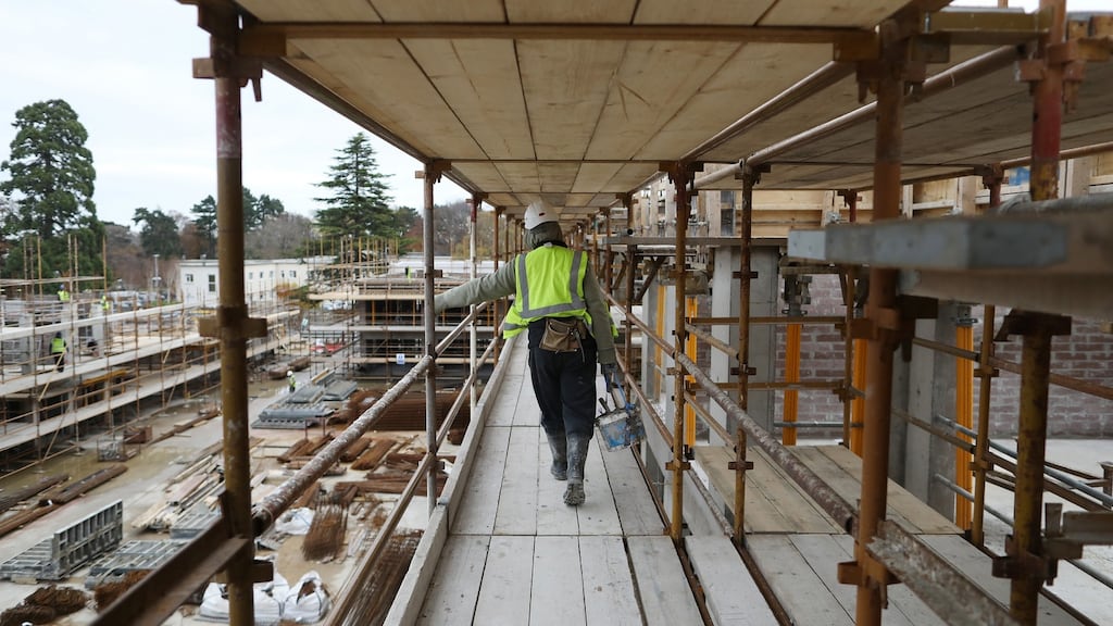 CSG report notes the level of labour productivity in Irish building is ‘well below the EU average for construction sectors’. File photo.
