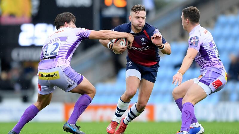 Ian Madigan in action for the Bristol Bears against Exeter Chiefs at Sandy Park back in October. Photograph: Alex Davidson/Getty Images