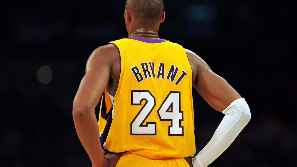Kobe Bryant of the Los Angeles Lakers stands on court during game two of the Western Conference Finals against the San Antonio Spurs in the 2008 NBA playoffs. Photograph: Getty Images