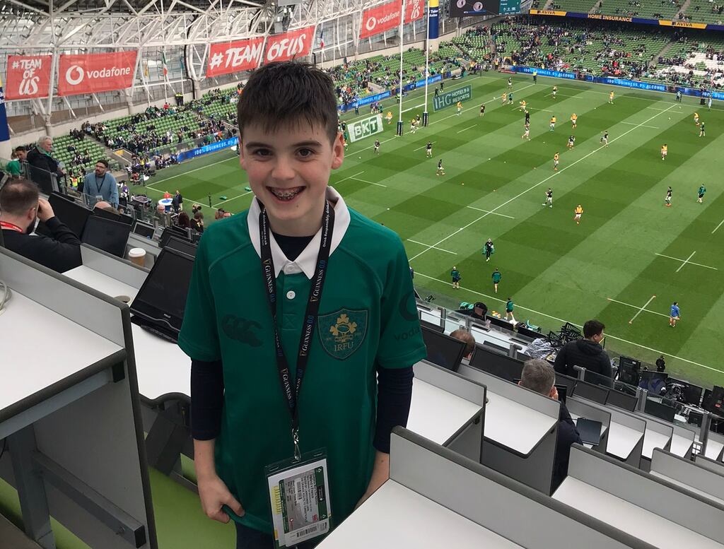 Louie Shortall won our rugby writing competition for 12-16 year olds and attended the game on Saturday.