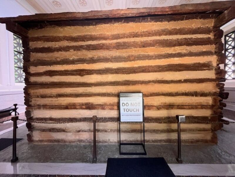 There was always something preposterous about the notion that a cabin the Lincolns abandoned in the early 1800s could survive everything, including the tumult of the Civil War. Photograph: Keith Duggan