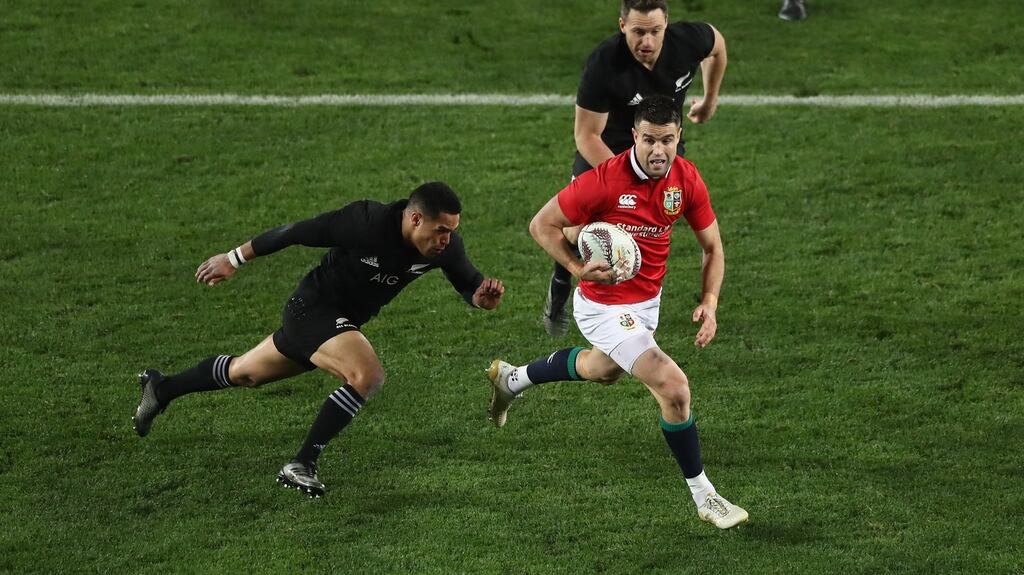 Conor Murray of the Lions breaks with the ball during the Test match between the New Zealand All Blacks and the British & Irish Lions at Eden Park in Auckland, New Zealand. Photo: David Rogers/Getty Images