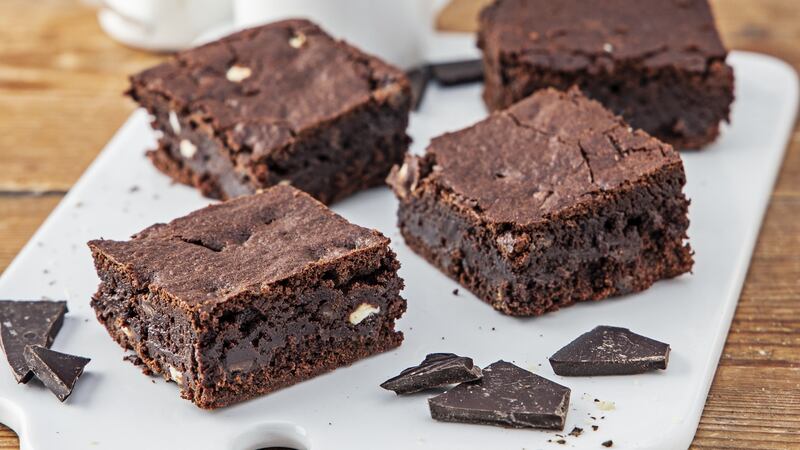 Fudgy chocolate brownies.