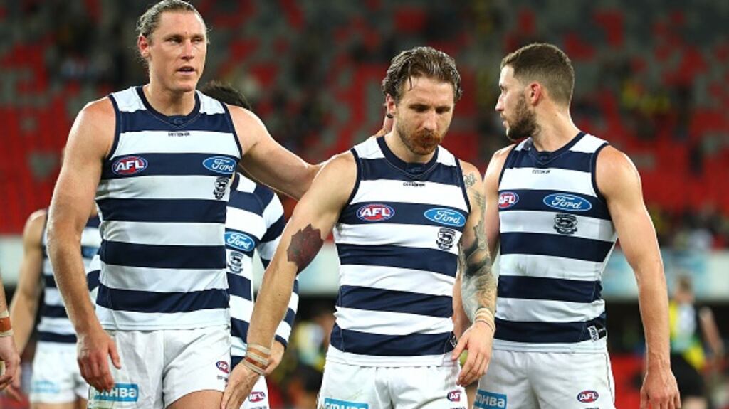Laois’ Zach Tuohy and Kerry’s Mark O’Connor will be key players for Geelong in Saturday’s AFL Grand Final. File photograph: Getty Images