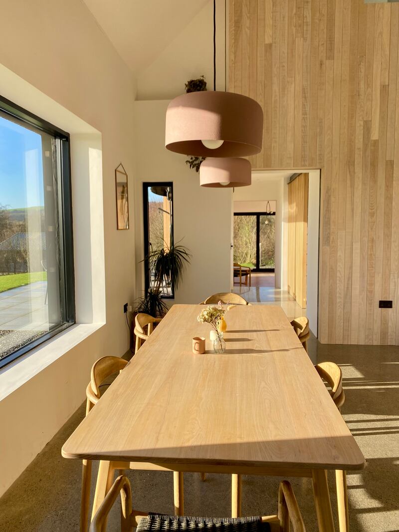 The dining table was made by Conor, and is a part of Snug furniture's new range