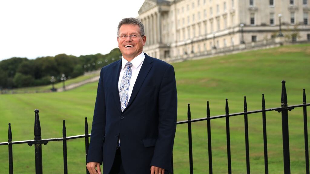 European Commission vice president Maros Sefcovic during a visit to Stormont on Thursday. Photograph: Peter Morrison/PA Wire