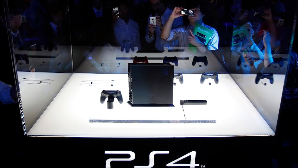 Sony Corp’s PlayStation 4 game console at Tokyo Game Show, Japan. Photograph:Yuya Shino/Files/Reuters