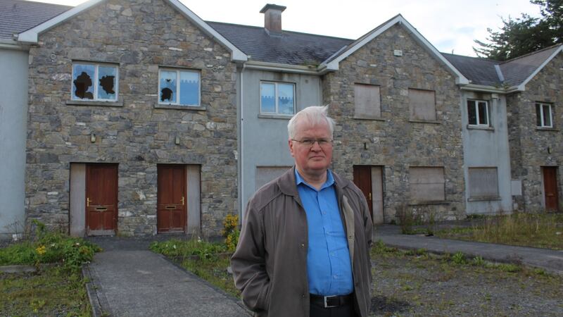 Shane Lynskey, Strokestown Community Development Association, at Lisroyne Court “ghost estate” in Strokestown, Co Roscommon. Photograph: Simon Carswell