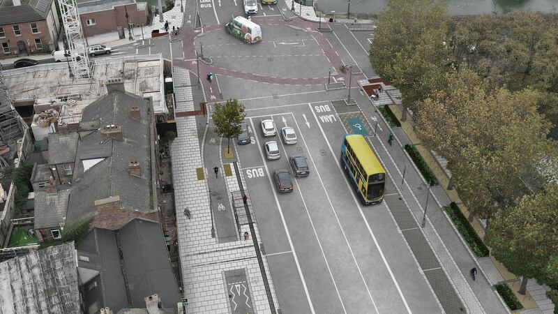 Artist’s impression of project showing the North Strand Road-East Wall junction