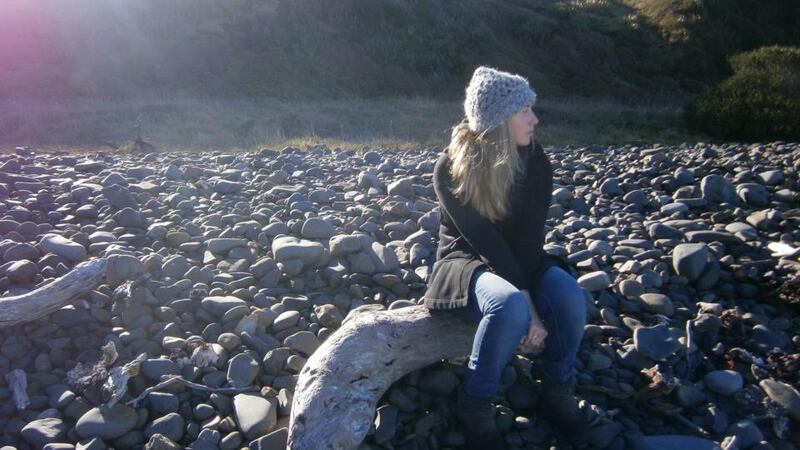 Suzanne Burns at Roaring Bay in The Catlins, South Island, New Zealand.