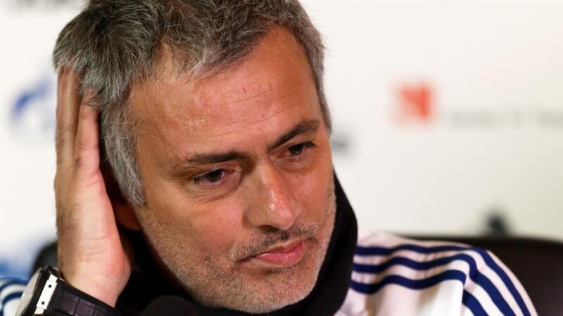 Chelsea manager Jose Mourinho during a press conference at Cobham training ground today. Photograph: John Walton/PA Wire.