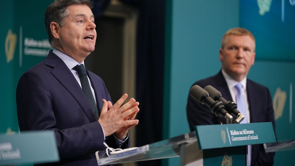 Paschal Donohoe and Micheal McGrath had hoped to run down borrowing gradually this year and start to get the public finances back in order after Covid-19. File photograph: PA