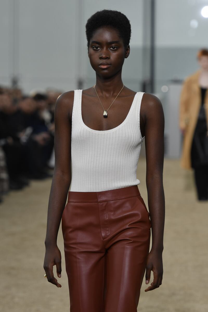 A model walks the runway during the Chloe Ready to Wear Fall/Winter 2022-2023 fashion show as part of the Paris Fashion Week. Photograph: Victor VIRGILE/Gamma-Rapho