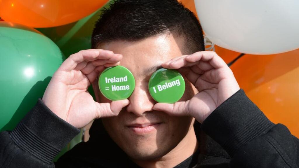 Migrant Workers in Ireland at a Migrant Rights Centre Ireland press conference in Dublin last March. Photograph: Alan Betson