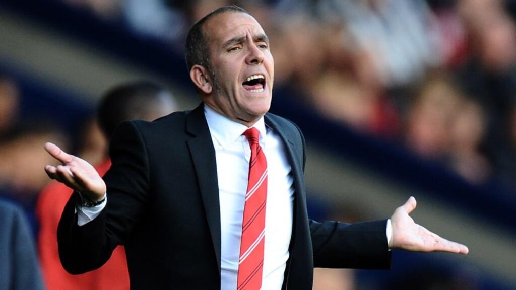 Paolo Di Canio: ’There was no training ground bust-up as some are reporting and many of the players have since sent me messages thanking me for my time as their manager and helping them improve as footballers’. Photograph: Tony Marshall/Getty Images