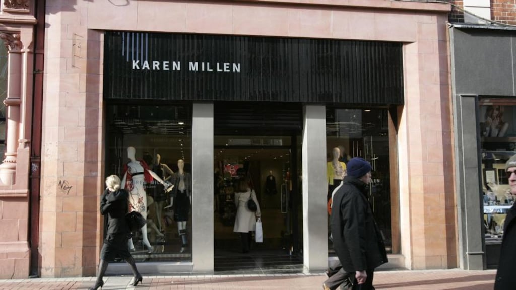 Karen Millen on Grafton Street, Dublin. The High Court ruled in 2008 that Dunnes, in offering for sale a black knit top and blue and brown shirts, infringed Karen Millen’s rights to unregistered community design under European regulations. Photograph: Dara Mac Dónaill/The Irish Times