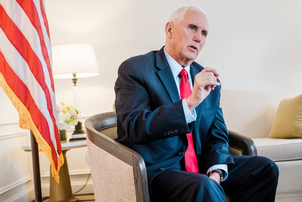 Pence will have to decide whether to agree voluntarily to undergo questioning or wait for any subpoena to force him to testify. Photograph: Gabriela Bhaskar /The New York Times