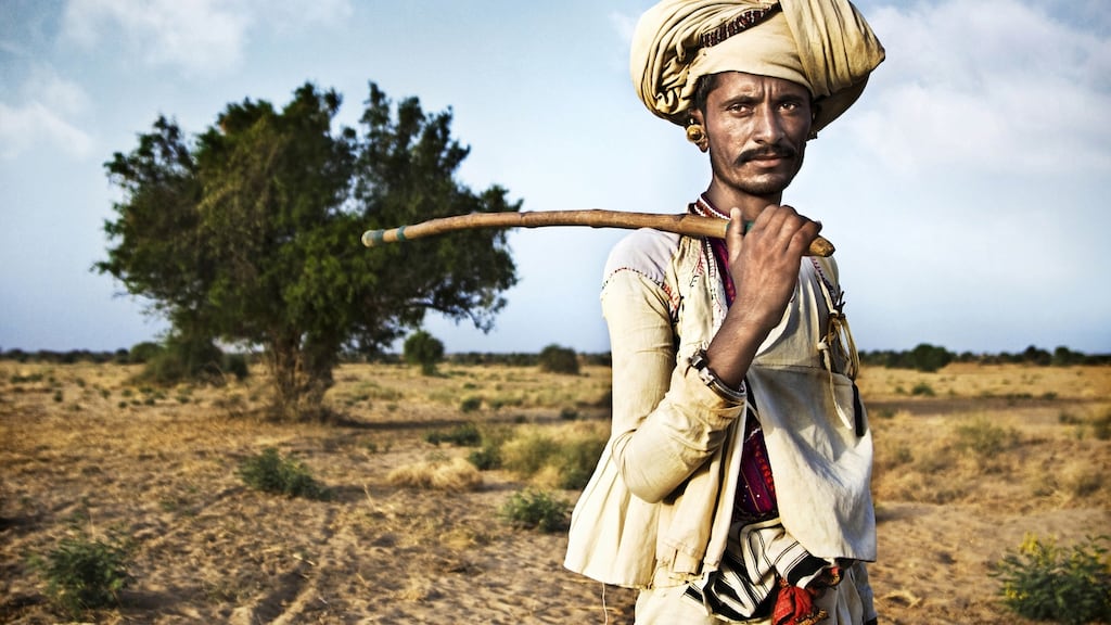 A Rabari man on the outskirts of the ‘Little Rann of Kutch’