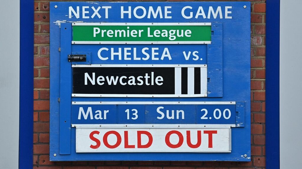 Chelsea has been granted a special licence to allow it continue to play matches for the rest of the season but only season ticket holders and fans who have already bought tickets will be able to attend matches. Photograph: Getty Images