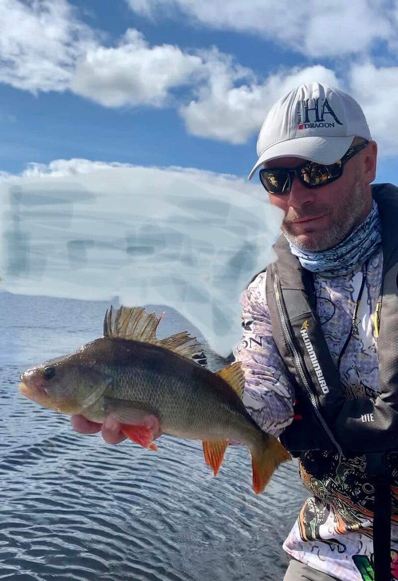 Jacek Gorny with a perch of 38cm caught during the annual perch competition on the River Shannon. Fish were all safely released after being caught.