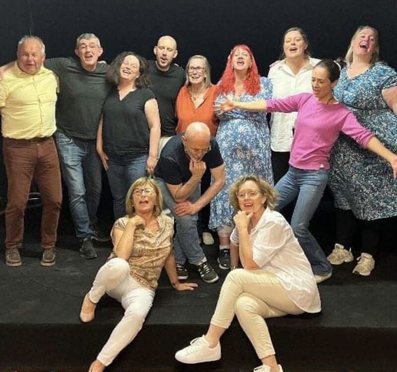 The Spuds and Sill committee members, cast and crew for the 2023 production of Dancing at Lughnasa.