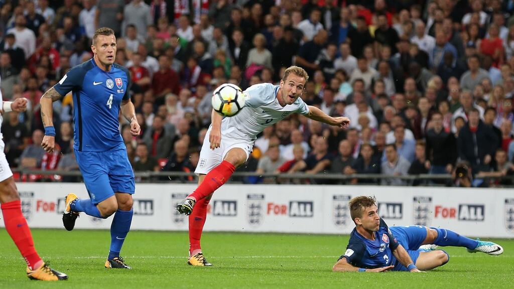 Harry Kane: has scored five goals in his last four game for England. Photograph: Getty