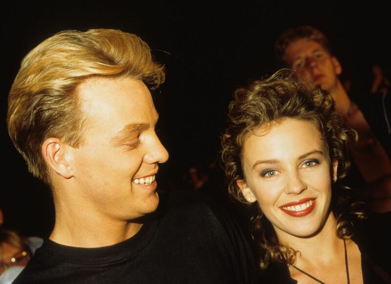 Jason Donavan with Kylie Minogue in 1989. Photograph: Gie Knaeps/Getty