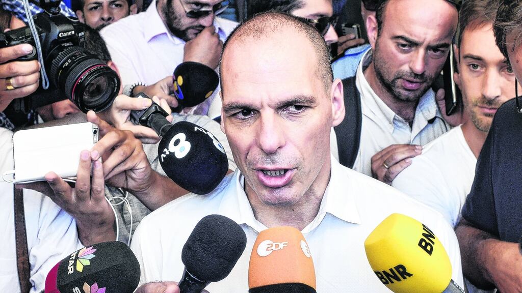 Yanis Varoufakis’s motto was “If you cannot imagine walking out of a negotiation, you should not enter it.” In the end, he was thrown out for trying to discuss the emperor’s new clothes. Photograph: Milos Bicanski/Getty Images