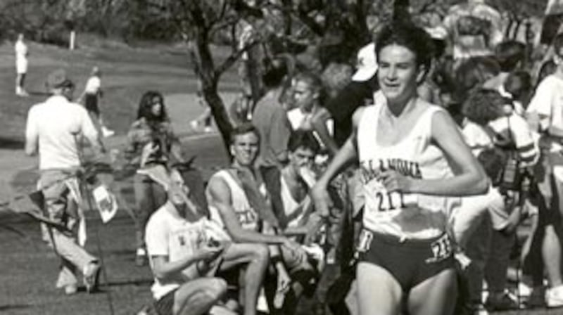 Sonia O’Sullivan winning the 1991 NCAA Cross-Country during her senior year at Villanova University. Photograph: Villanova