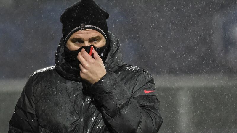 PSG boss Mauricio Pochettino has looked increasingly forlorn. Photograph: Sebastien Salom-Gomis/Getty/AFP
