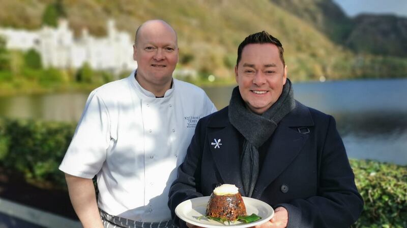 Neven Maguiare with John O’Toole in Neven’s Christmas at Kylemore Abbey