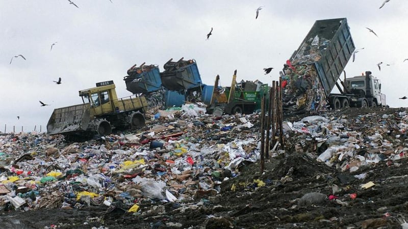 About 350,000 tonnes of biodegradable municipal waste have been loaded so far this year into the seven landfill sites that have reached their annual licensed capacity. Photograph: Alan Betson