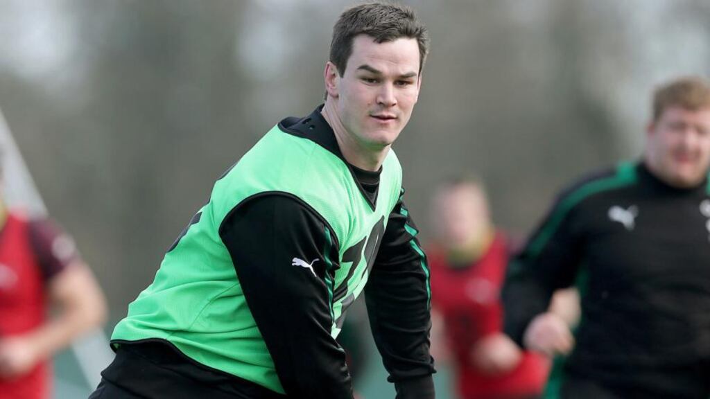 Jonathan Sexton during Ireland training at Carton House. Morgan Treacy/Inpho