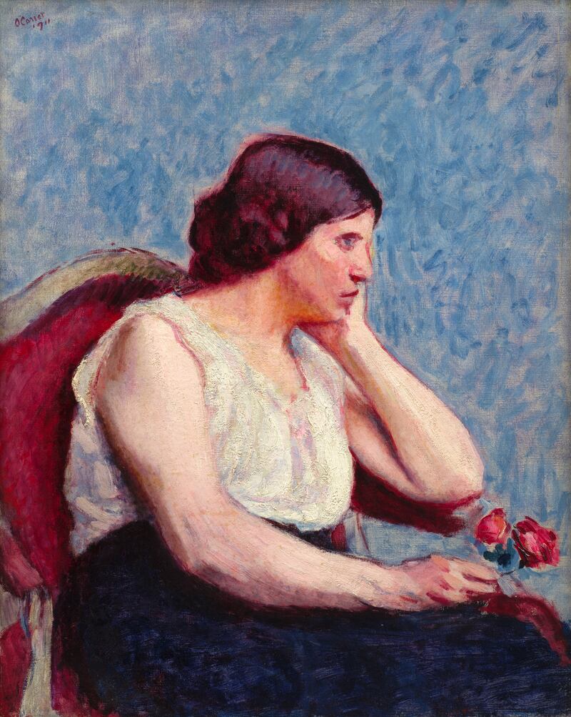 Roderic O’Conor: A Woman Seated, Holding Two Roses