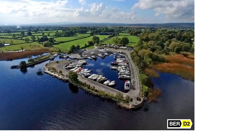The 50-berth marina is located on a 20-acre site with 885m of frontage on to Lough Derg