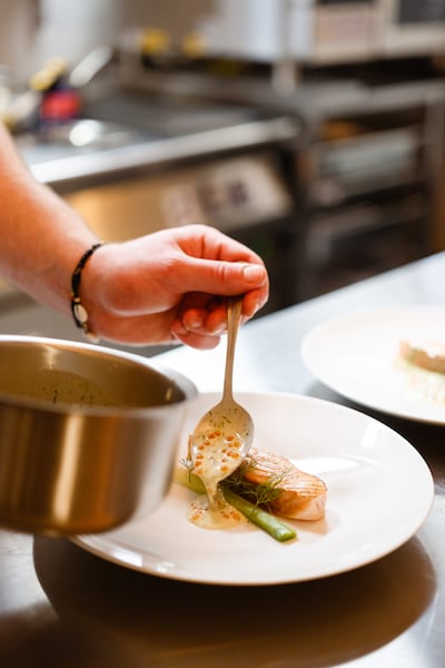 D'Olier Street: salmon with trout roe miso buttermilk sauce. Photograph: David McClelland