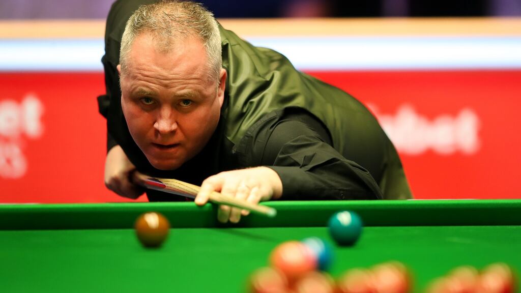 John Higgins made his maiden Crucible 147 on Thursday. Photograph: Alex Pantling/Getty
