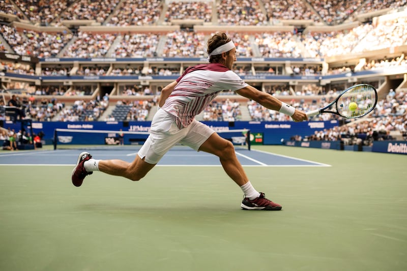 Casper Ruud of Norway against Karen Khachanov. Photograph: Karsten Moran/The New York Times