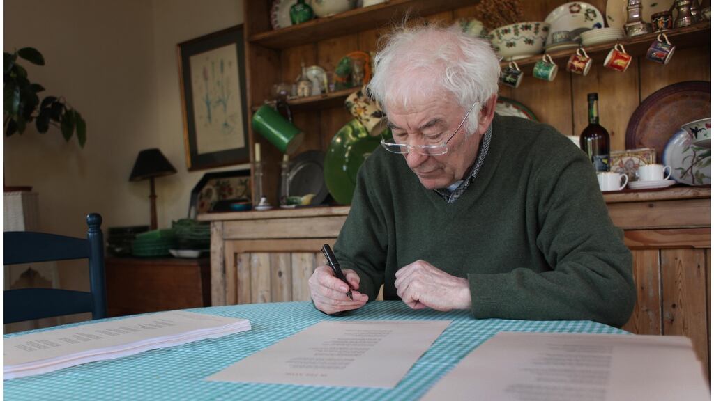 Seamus Heaney photographed at home in Sandymount in 2009. Photograph: Bryan O’Brien