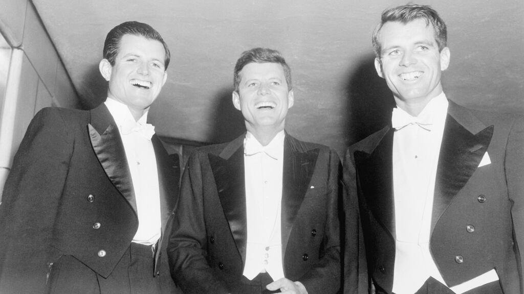 The Kennedy brothers Edward, John and Robert at Washington’s  Gridiron Club banquet in 1958. Photograph: Getty Images