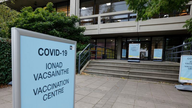 Belfield vaccination centre: A “major driver” is the requirement to have a vaccination certificate to access restaurants, pubs and nightclubs.  Photograph: Alan Betson