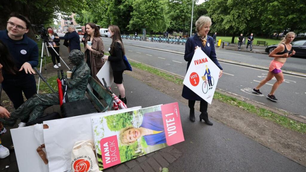 On your marks: Labour party candidate Senator Ivana Bacik at the recent launch of her campaign for the Dublin Bay South byelection. Photograph: Nick Bradshaw / The Irish Times