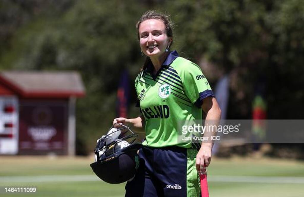 Leah Paul top scored with 70 in Ireland's win over Scotland in Almeria. Photograph: Jan Kruger/ICC via Getty Images