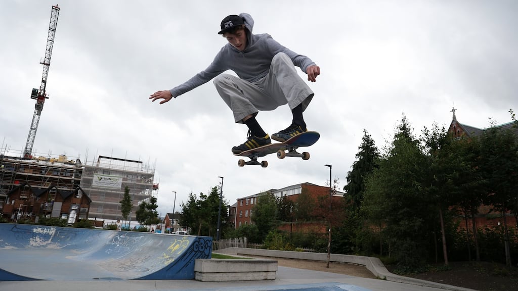 Evan Fogarty shows off his skills at Cork Street skate park. Photograph: Nick Bradshaw