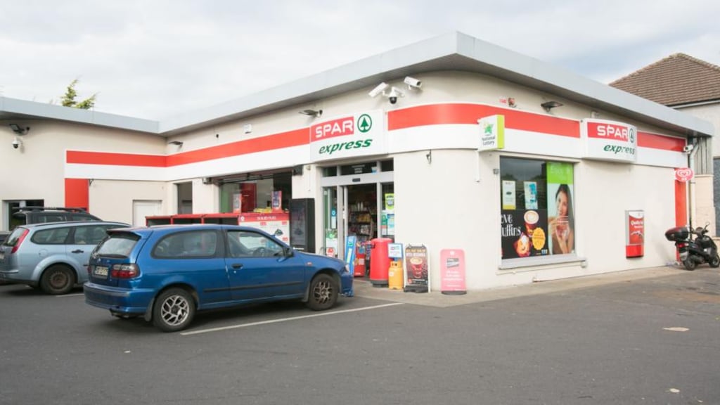 The Spar Express shop on Rathfarnam Road, Dublin where the winning ticket for the National Lottery’s Lotto draw of €5.7 million was won Photograph: Gareth Chaney/Collins