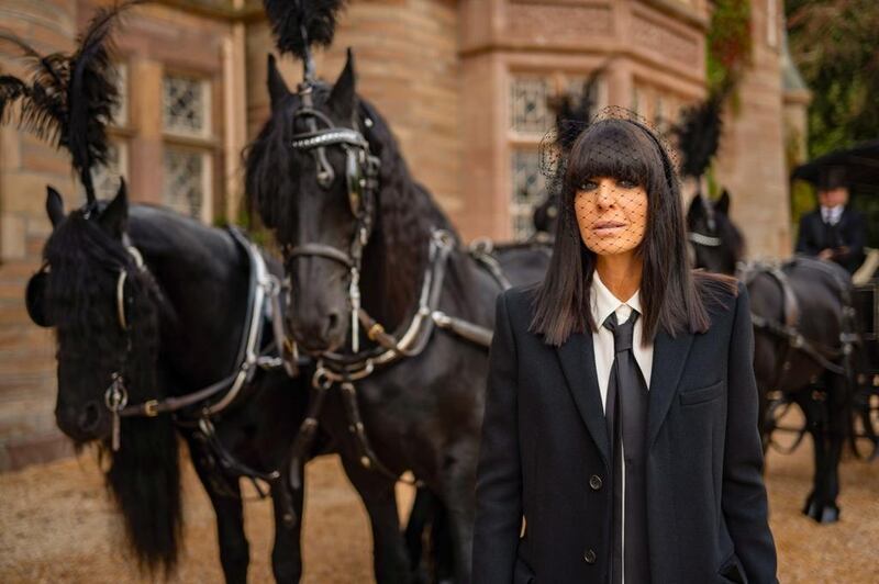 Claudia Winkleman, styled by Sinéad McKeefry for the show The Traitors