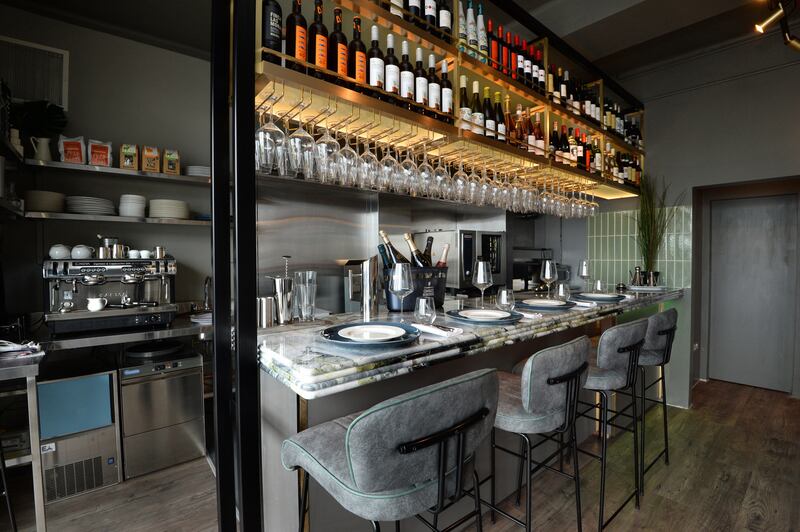 Little Mike’s: Gaz Smith’s new wine bar seats 15 at counters and 15 in the dining room. Photograph: Dara Mac Dónaill